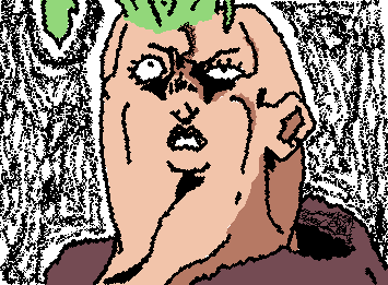 Pesci from Golden Wind. He is a mixture of a human and a pineapple.