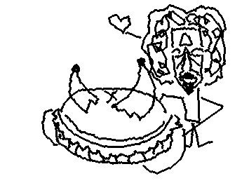 Serj with his banana terracotta pie <3