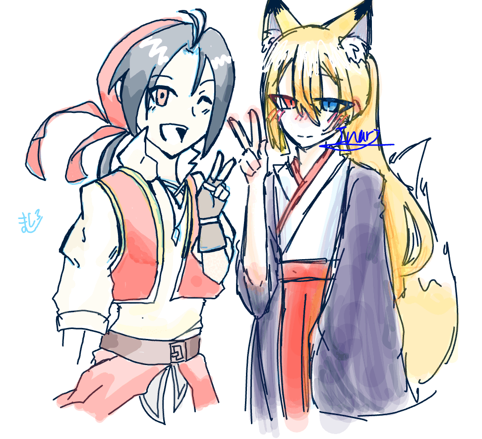 絵チャありがとうございました～！
inariさんと合作＋ペア画です