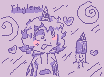 oc doodle! her name is Thylene! she's based off of find the markers (iykyk)