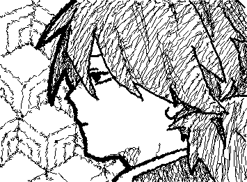 お仕事つかれた 課題やるよ これはなんとなくかいた落描き富岡さん