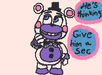 He's thinking thoughts. Helpy (FNAF)