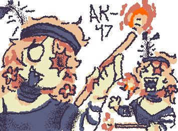 @DoombringerIloveyou 's oc in Eli-draws's circus AU, as requested by them!! ^^