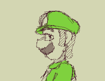 Side profile practice with Luigi :P