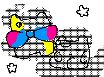 @star-girl 's characters, sleep-ng-wake-in dog and wake-nd-Sleep-n cat 😼