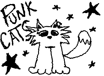 Gato punk súper mono