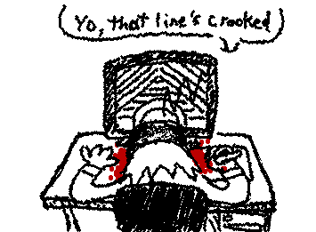 artist's depiction of @yob streaming while i commentate on his line work