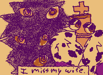 I miss my wife. Heh. #tadc #kinger #queenie