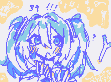ミクさん　落書きでごめんね
