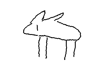 俺がちっちゃい時に描いた猫の再現
