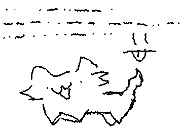 Mores code :) (hopefully its clear enough) if not: ".. .-.--. ---..-- ---..-. ..-....-..."