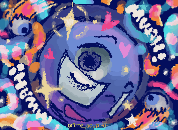 for some reason, temple has Monitoring in Blu's character playlist? no clue why but fun excuse to draw this