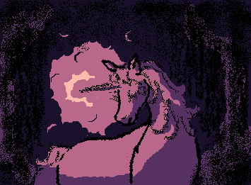 I have no idea what's going on with the background </3 also it's my first time drawing a horse