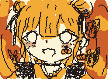 上手くできなかったけどリクエストのかぼちゃの擬人化！
リクエストありがとう！