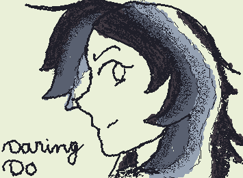 Daring Do, from mlp (my little pony) I forgot her hat