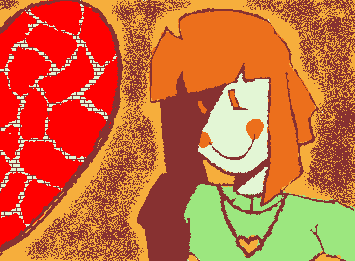 CHARA-My take. (I feel like she would be...Kinda uncanny??? She's a ghost afterall so....)