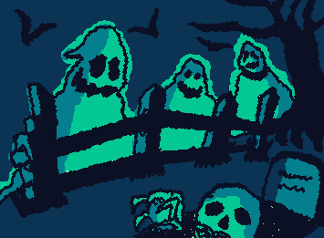 Spooky scary ghosts