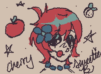 i started doodling and then created my new oc: sweetie b 🥹 (i love my lovely middle aged woman)