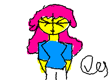 Tried drawing in my girlfriends art style @Glitters