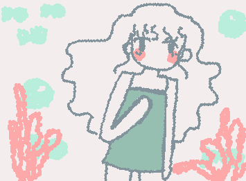 girl deep in the ocean