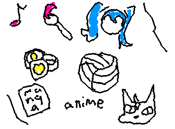 @st4r_m00n ok, here's your art challenge (sorry I rushed, so it looks a bit messy)
-はい、あなたへのアートチャレンジです（急いで描いたので、雑でごめんなさい）