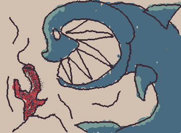a cartoony shark of some sort