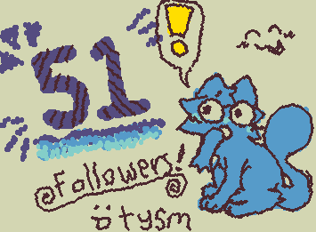 You guys are real generous with who you follow lol, (jk) my art isn't even that good. but thank you all so much!! I might post something for once today ^^