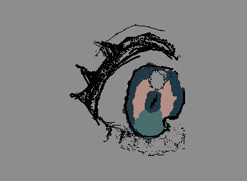 15分で目を描こうとしてあきらめちゃって13ぷんだった目