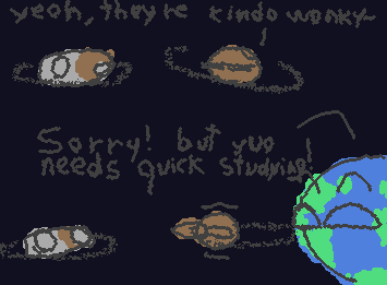 Dwarf planet Quaoar has some very weird and interesting rings. Mostly because they sit OUTSIDE of Quaoar's Roche limit, making it "impossible" to exist.