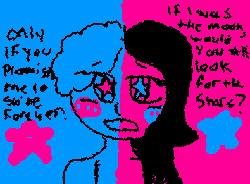 WOOHOO FIRST TVGIRL ART!!! sorry for the bad handwriting…