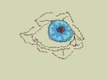 eyes with petals for lashes