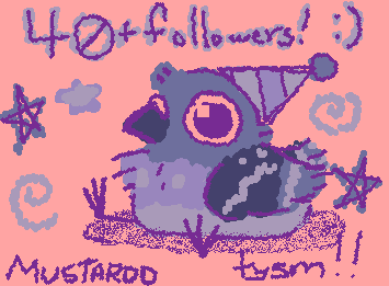 thank yall so much for 40 followers! to celebrate ive made a mascot for my account, which is the pigeon in my pfp :p
again, thanks so much <3
