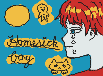 Homesick boy