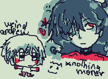 im bored 😴 here is a draw from @Eliiiiiiiiii  toshiro oc and a weird andrew