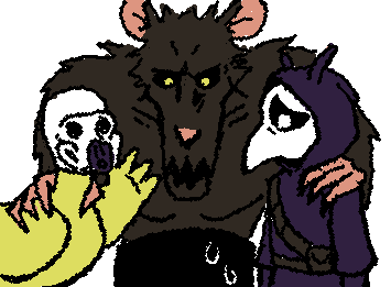 @RatKingMing and I showing @yob the Ratwolf actually exists after decades of him not believing #MISERY
