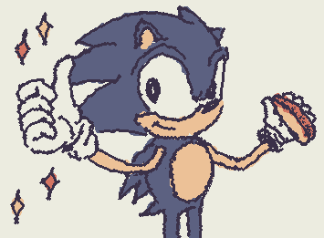 sonic eating a chili dog