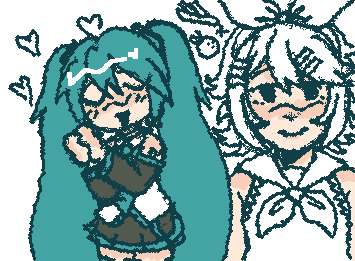 In a world of Teto and Miku WE are Miku and Rin… 🍊🥬 (yes I know that’s not a leek)

Guys I love rinku. Should I post the colored Rin ver?