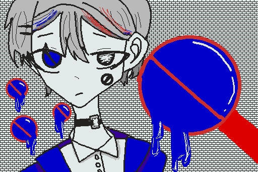 @Osakana 　とても遅くなってごめんなさぁぁあぁあああああああああい😭まずは禁止イメージの子です！！時間掛かった割に下手なのマジごめんなさい床に頭擦り付けます（）注意イメージの子はこれから描きますすいません😭あとキャラデザ神すぎないですか？