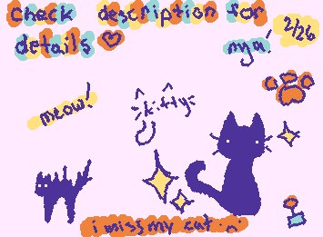🐈 ♥ 𝐜 𝐚 𝐭
@𝙼𝚒𝚔𝚞_𝙼𝚒𝚔𝚞_𝚖𝚒𝚒𝚒𝚒𝚒 𝚘𝚗 𝙳𝚒𝚜𝚌𝚘𝚛𝚍
i am making a google doc of ALL my ocs & art that i cant post here. will put in comments