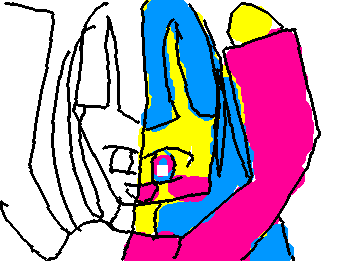 半しん半ぎでかいてみた