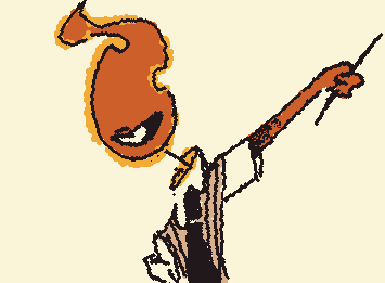 A teacher who seems like he'll explode when he gets angry
怒ると爆発しそうな先生