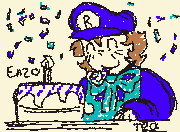 "SAY HAPPY BIRTHDAY TO ME O_o"-Enzo(smg4)