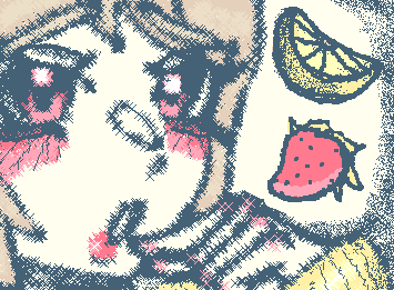I drew my oc Ninami and her color palette is like Pink lemonade!