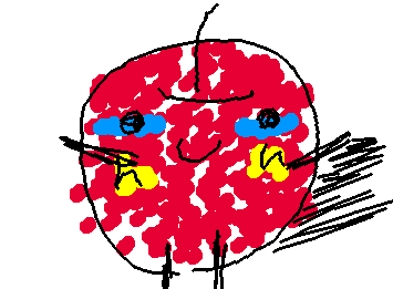 なんかりんごを描きたい気分だったから適当に描いたらこうなったwまぁ芸術は爆発だ！っていうしいいでしょ！