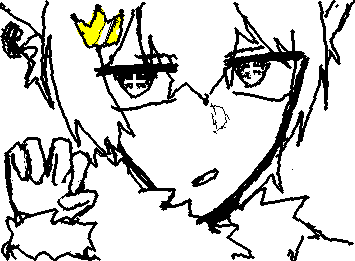 @syusunとお絵描き対決！！！！！！！色塗るのめんどいからしてないけど許して！！！！！！！！オッドアイ感よくね？？？