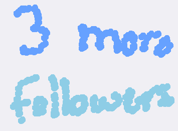 just three more followers till i reach 60!