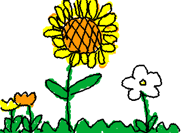 指で描くのむずい、、。てかお花も描けないって、、うーん。