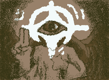 "Do not be afeard human it is I angel ███████. I came to bring a message." [I drew the dreamcore angel, I remember this pose from those altar servers before :o]