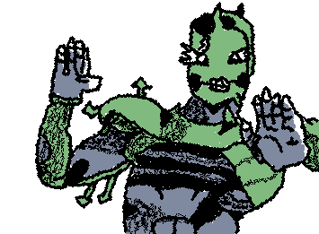 C-Moon from Stone Ocean. I love this guy's design. Also, apparently I no longer have 10 followers. Aw, shucks!