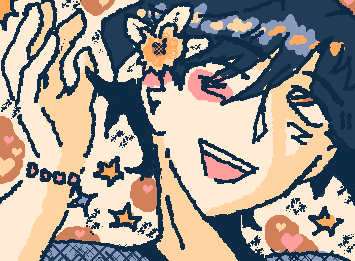 Drawing of my oc Harry being happy? Coming from ME?? Ikr unbelievable😼